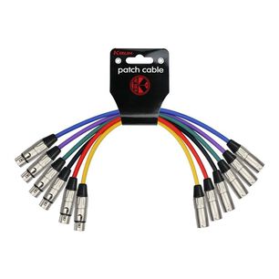 Juego 6 Cables Microfono 0,3m Xlr Macho-hembra Mp6-480-0.3m