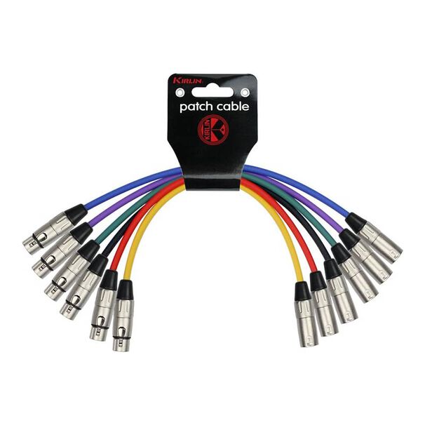 Juego 6 Cables Microfono 0,3m Xlr Macho-hembra Mp6-480-0.3m