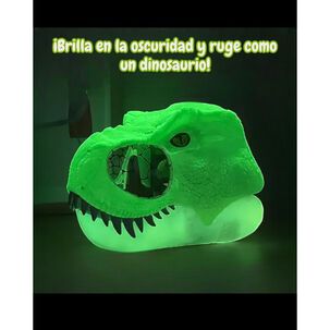 Mascara Infantil De Dinosaurio Rex Ne&oacute;n Luz Y Movimiento