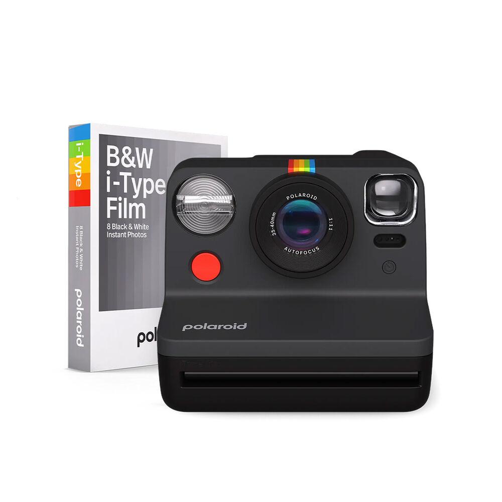 Kit Polaroid Now Black + Papel Fotogr&aacute;fico B&w image number 0.0