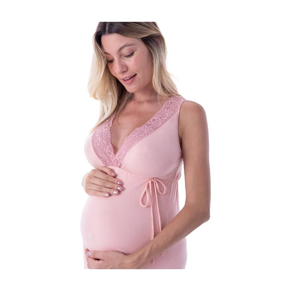 Camisa De Dormir Maternal Y Lactancia Rosa 2rios image number 2.0