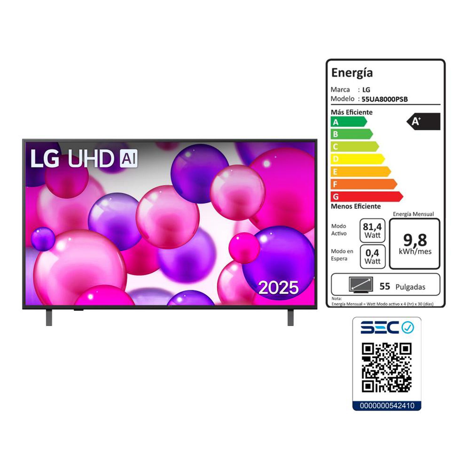 Led 55" LG 55UA8000PSB / Ultra HD 4K / Smart TV image number 9.0