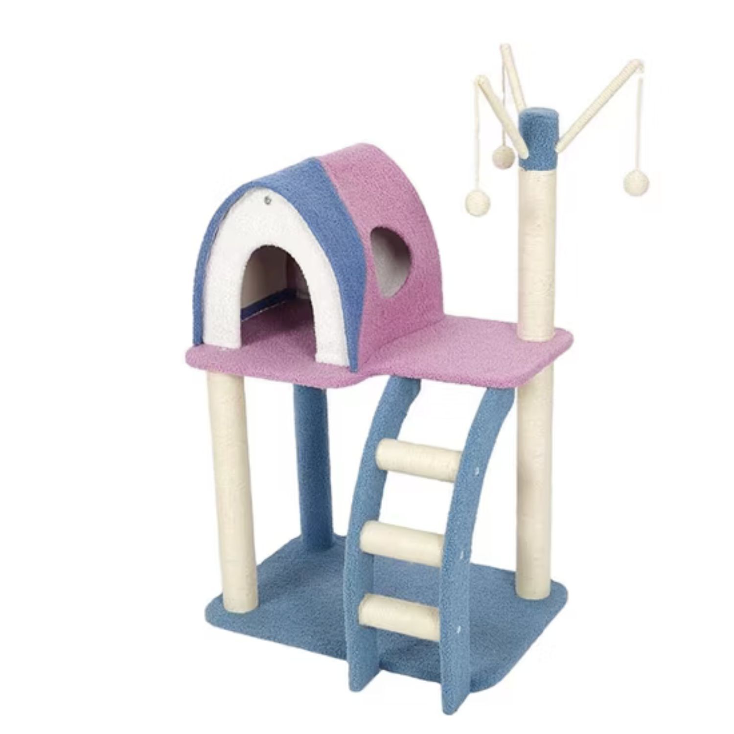 Rascador Interactivo Juguete Torre Para Gatos Escalera Cueva image number 2.0