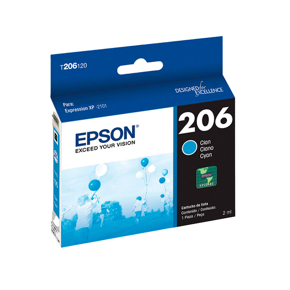 Cartucho T206 De Tinta Epson Original Funciona Con Xp-2101 image number 0.0