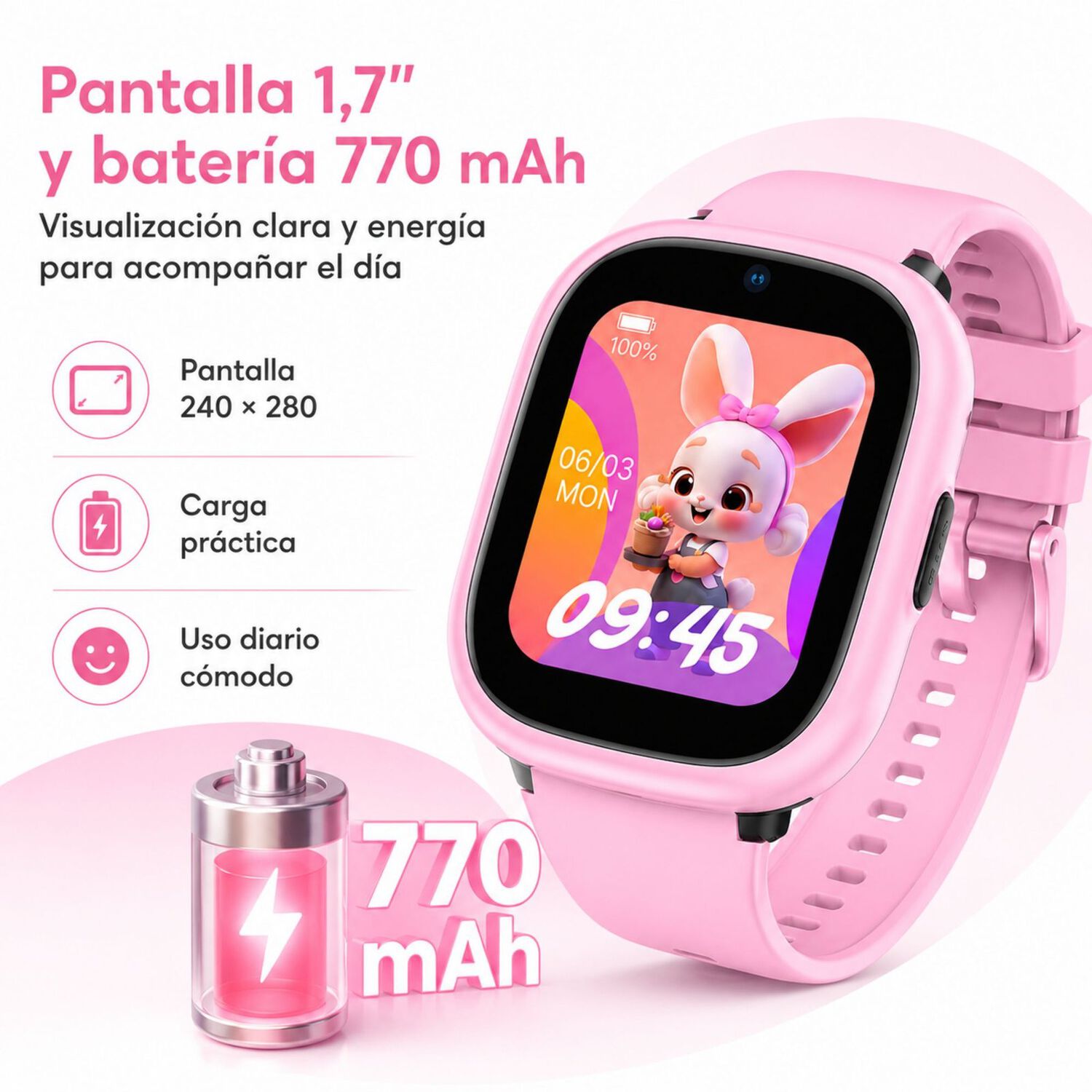 Smartwatch Infantil Lagenio K3 4g Gps Sos Videollamadas image number 8.0