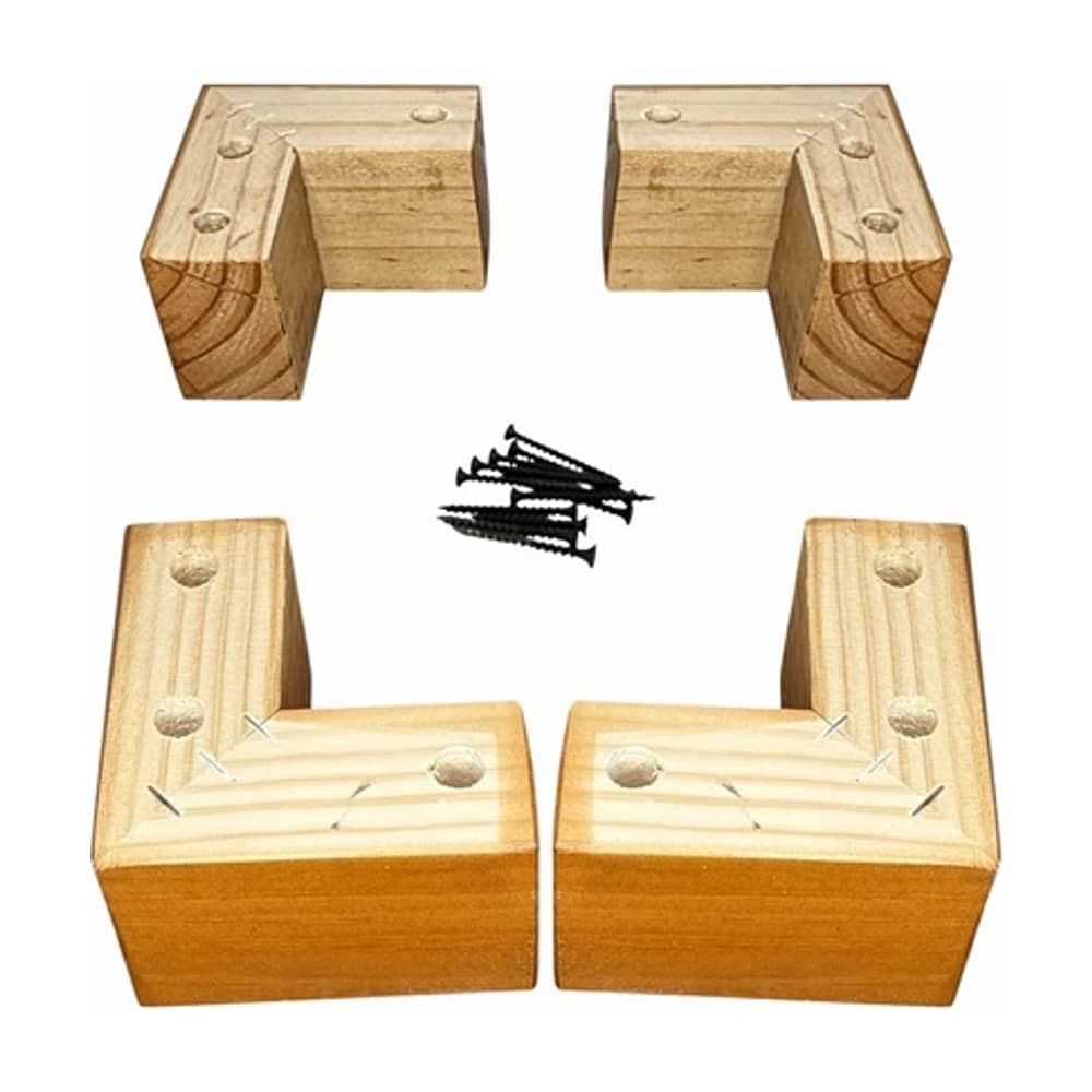 Kit 4 Patas Tipo L - Altura 6.5 Cm (miel) image number 0.0