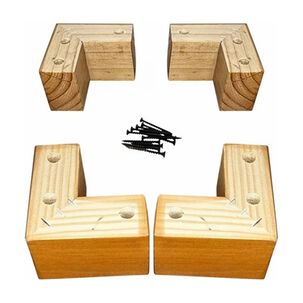 Kit 4 Patas Tipo L - Altura 6.5 Cm (miel)