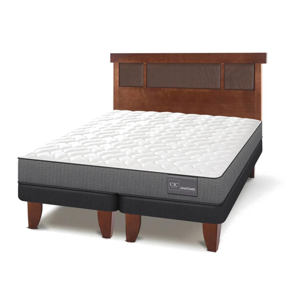 Cama Europea Cic Anatomic / 2 Plazas / Base Dividida + Respaldo image number 2.0