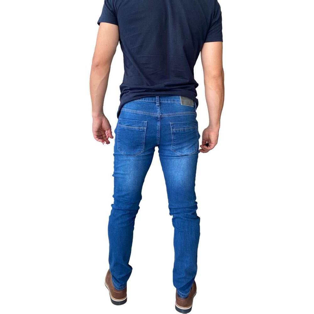 Jeans Hombre Elasticados Slim Azul image number 2.0