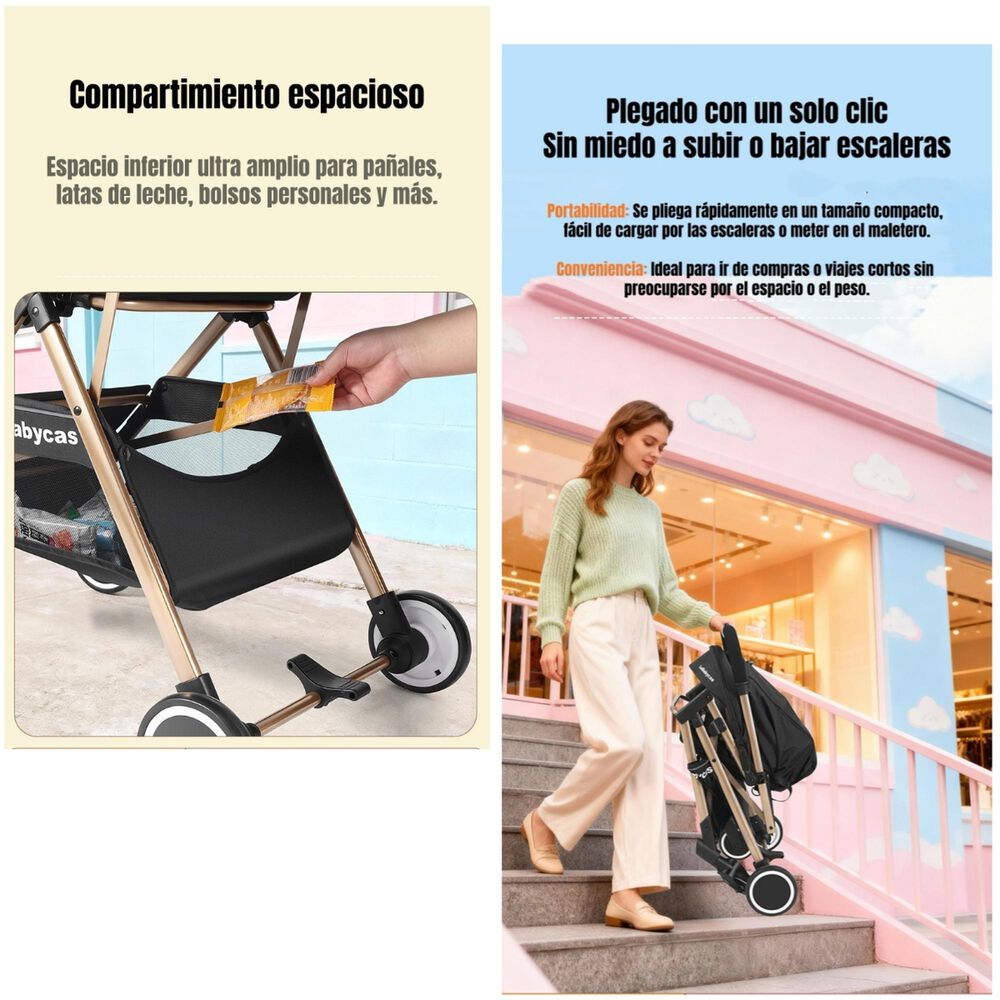 Coche De Paseo &Uacute;ltra Liviano 0-3 A&ntilde;os Gts Lubabycas image number 6.0