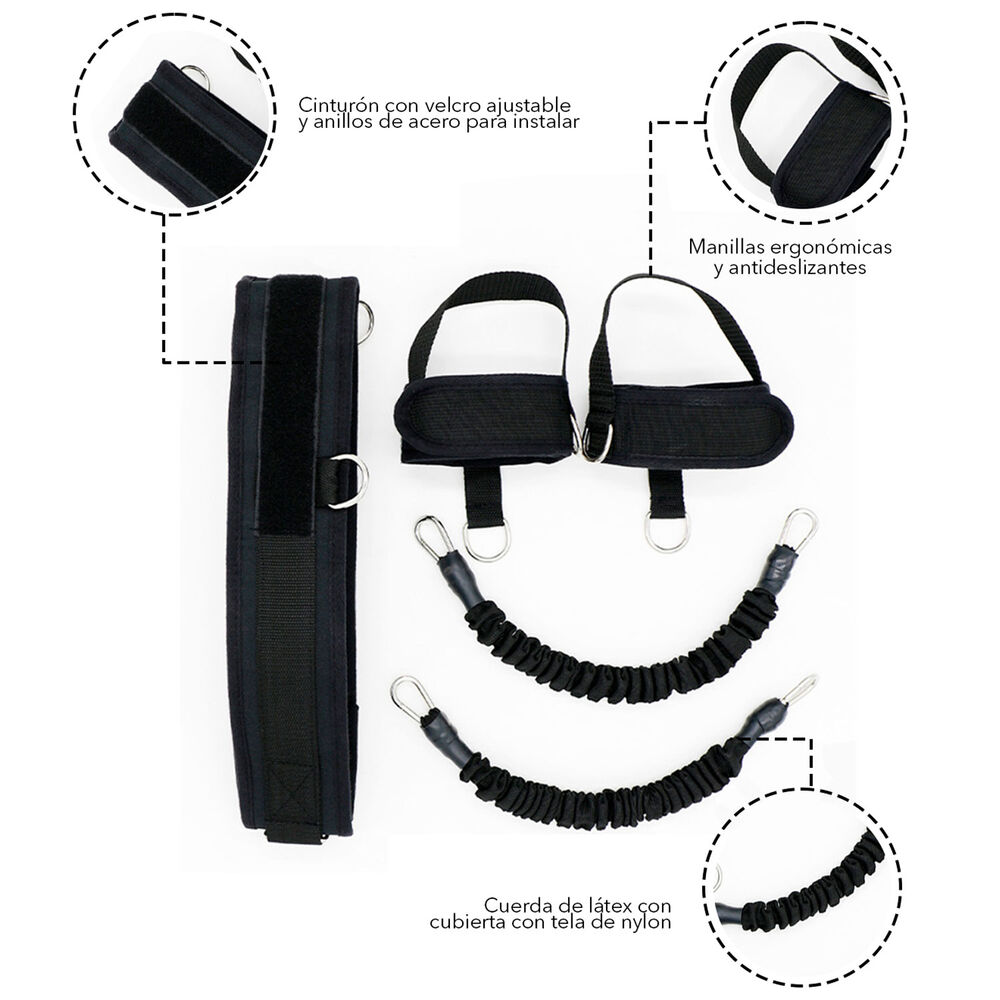 Set De Entrenamiento De Saltos Y Resistencia Negro image number 3.0