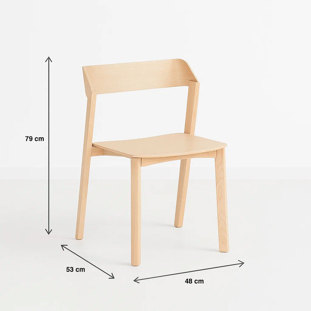 Pack De 4 Sillas De Comedor Madera Rover Viena Natural image number 3.0