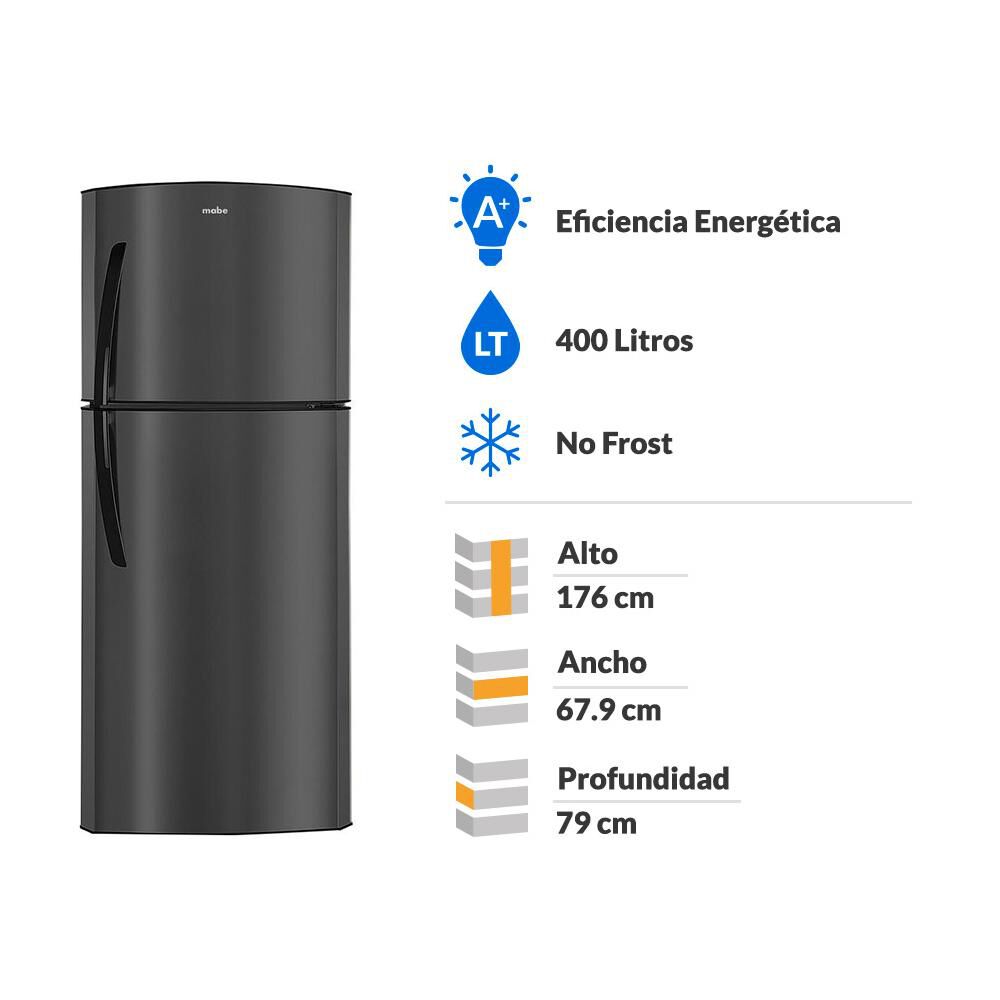 Refrigerador Top Freezer Mabe RMP400FHUG / No Frost / 400 Litros image number 8.0