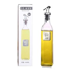 Botella Dispensadora De Aceite Y Vinagre De Vidrio De 500 Ml