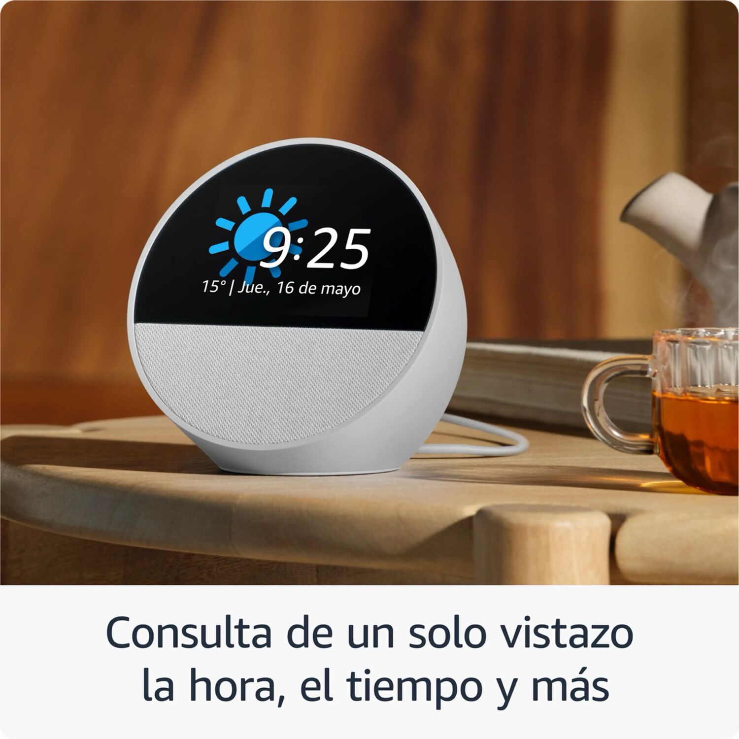 Amazon Echo Spot Despertador Inteligente Con Sonido Y Alexa - Color Blanco image number 1.0