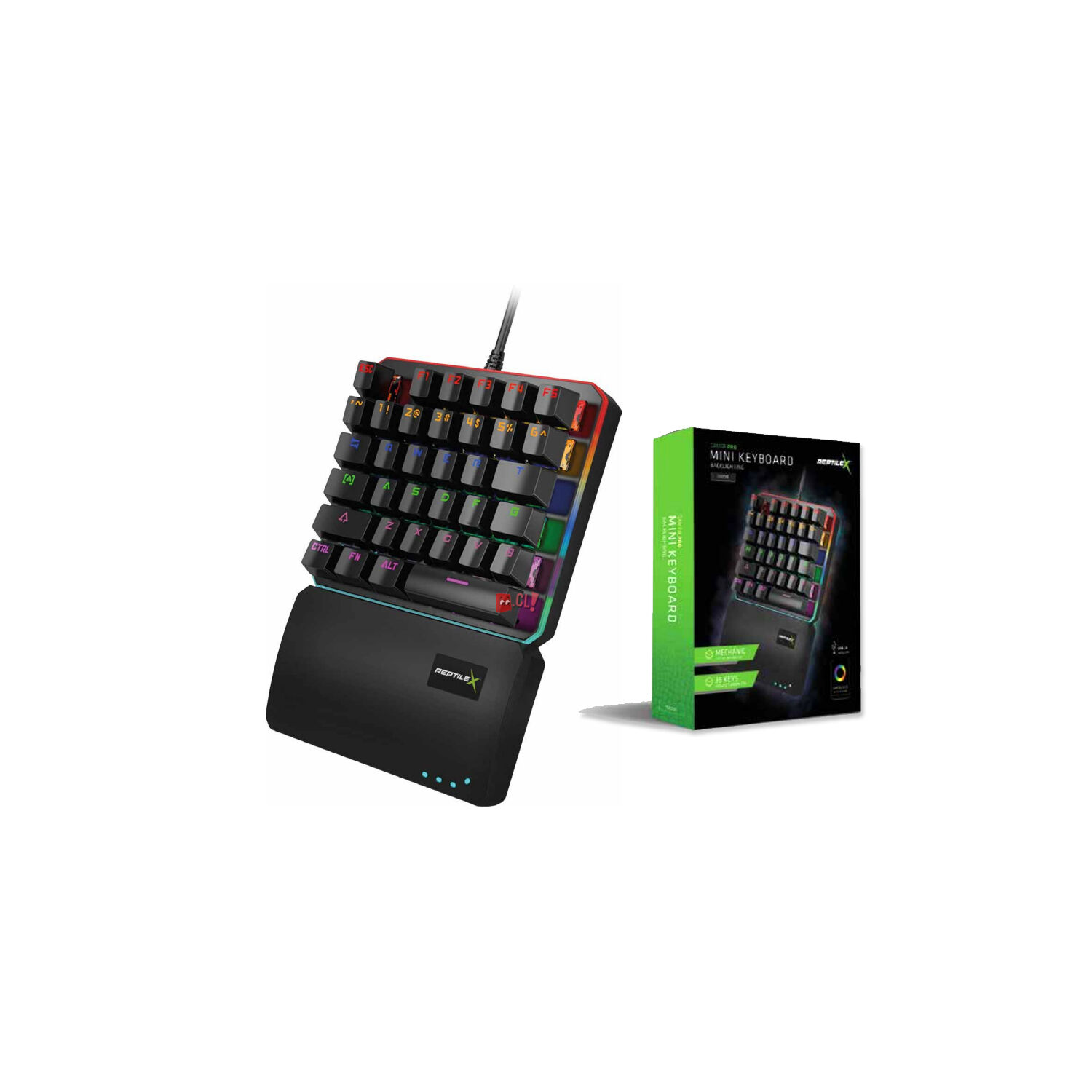 Teclado Gamer Mec&aacute;nico De Una Mano Retroiluminado - Ps image number 1.0