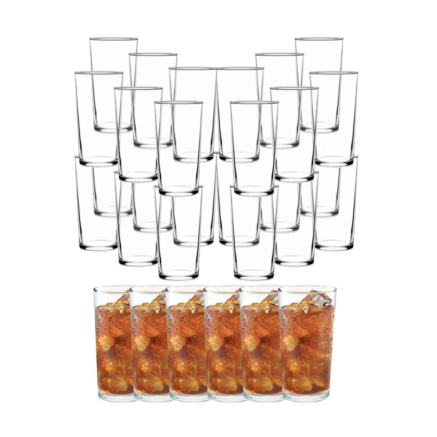 Set 36 Vasos Altos Montecarlo Tragos Bebidas Allegra 340ml image number 0.0