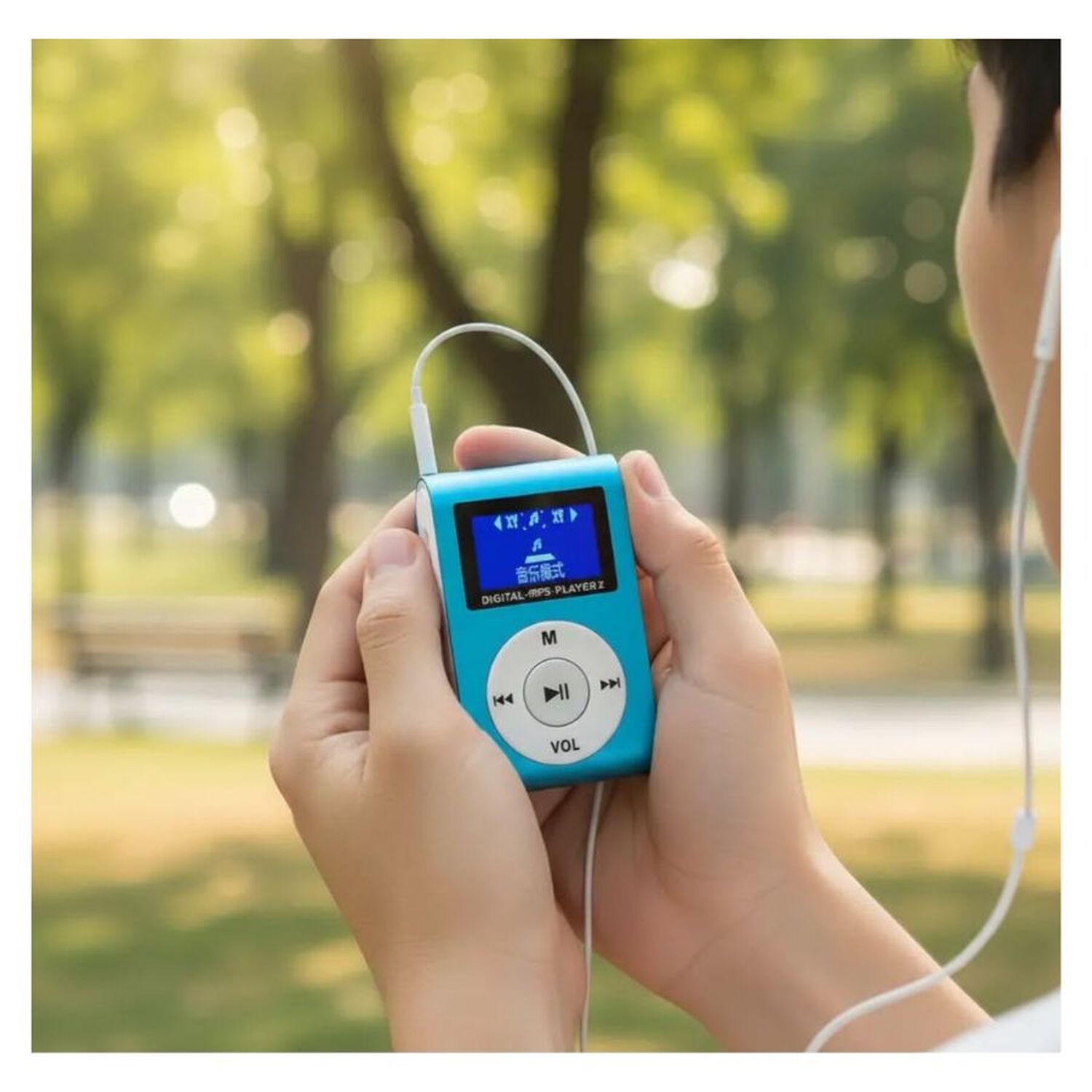Reproductor Mp3 Digital Clip Met&aacute;lico Azul Con Pantalla Lcd image number 3.0