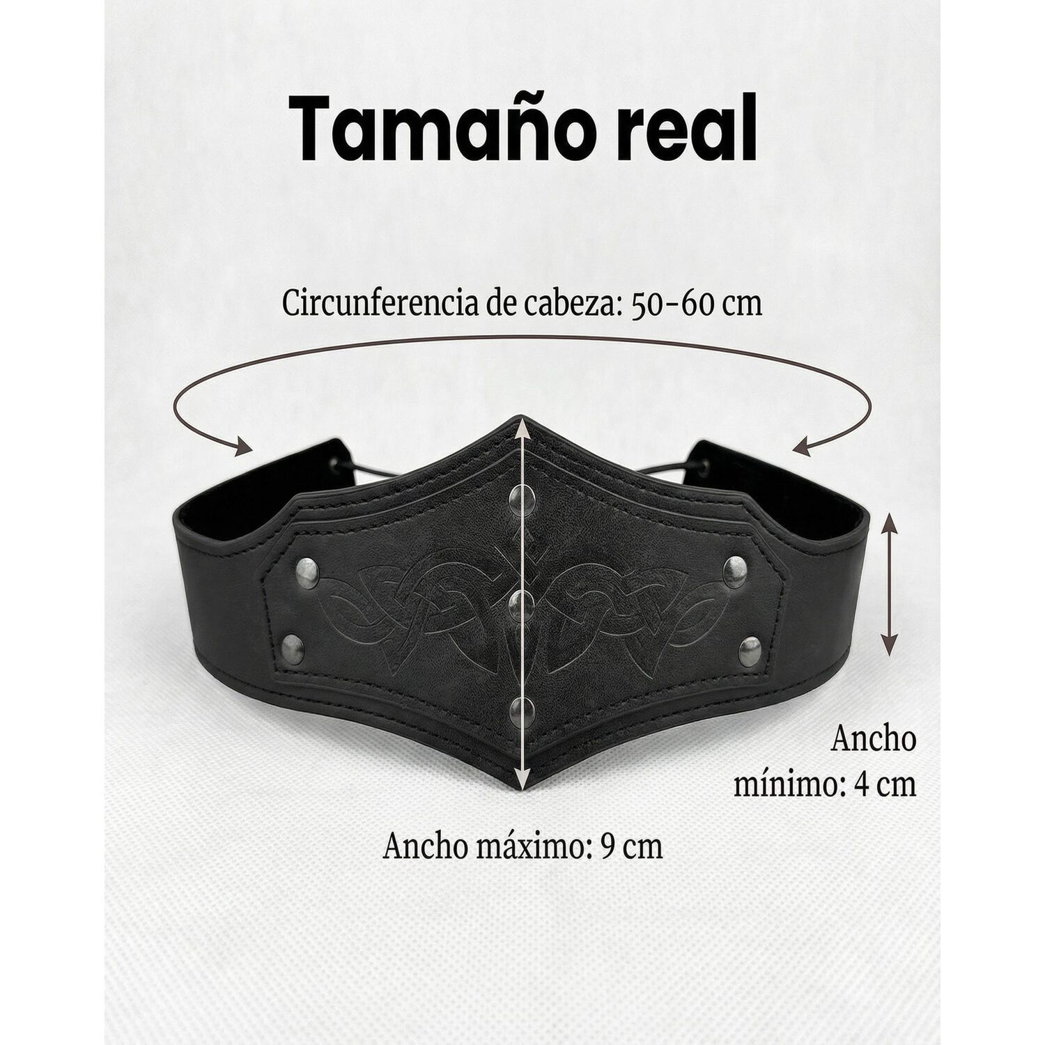 Tiara Vikinga Medieval Celtas En Relieve Ajustable image number 12.0