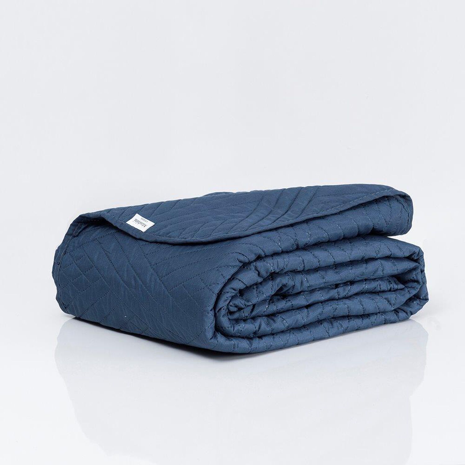 Set Quilt Liso + Sabana Liso King Azul image number 3.0