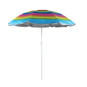 Sombrilla Reclinable 2.20 Mts Diametro Playa Camping Diseño Rayas Colores Varios