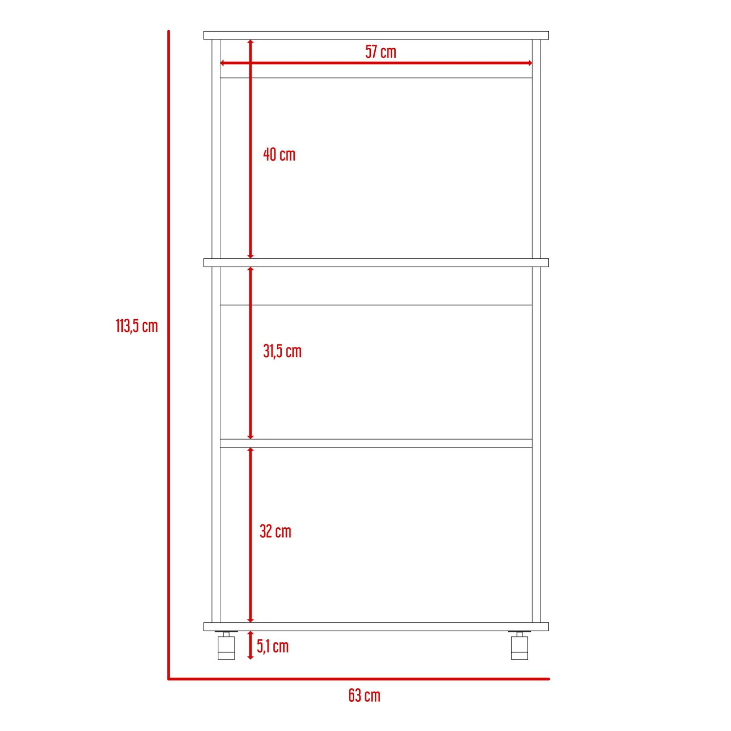Mueble Microondas 2 Puertas Fm-010b Blanco image number 9.0
