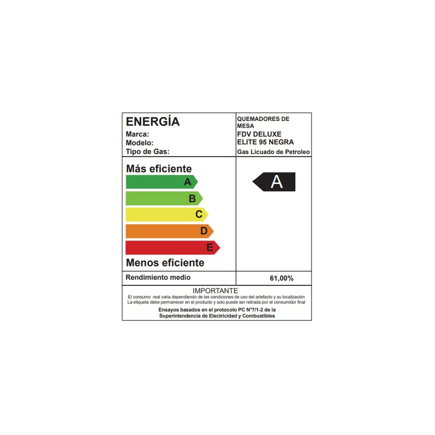 Encimera A Gas Licuado Elite 5 Quemadores 95 Cm Fdv Deluxe image number 7.0