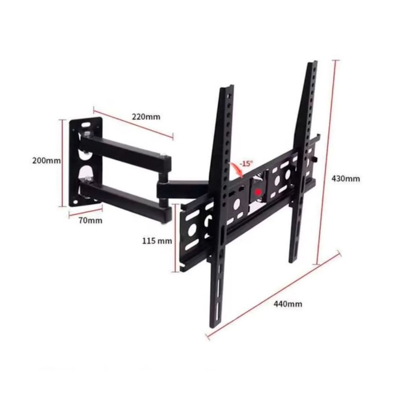 Soporte Tv Pared Articulado Full Motion 26 A 55 Pulgadas Giratorio image number 2.0