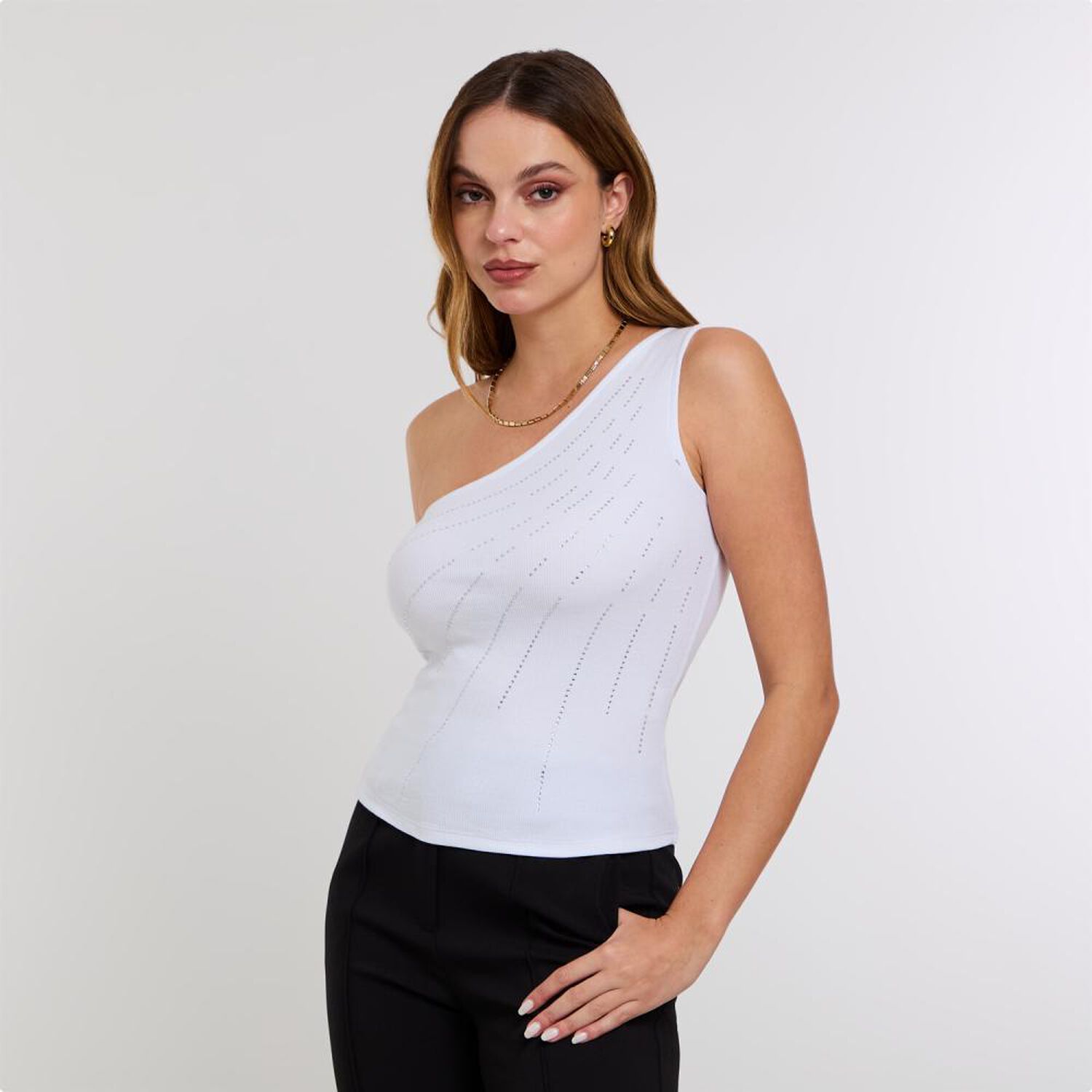 Polera Sin Manga Aplicaci&oacute;n Strass Mujer Kimera image number 2.0