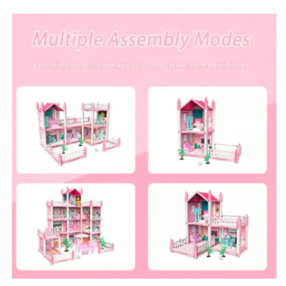 Casa De Mu&ntilde;ecas Castillo De Princesa Con Muebles Con Led image number 2.0