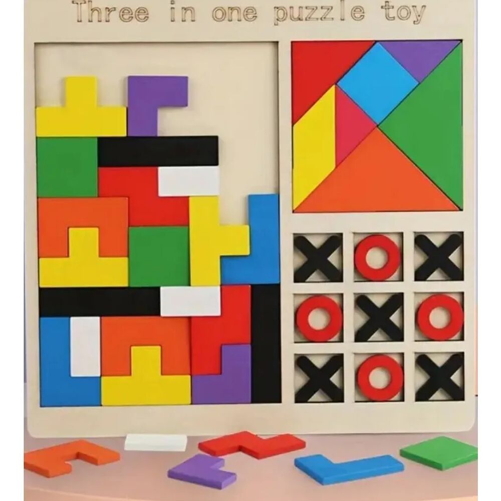 Tangrama Tetris Gato Colorido Rompecabezas Puzzle 3d Unico image number 1.0