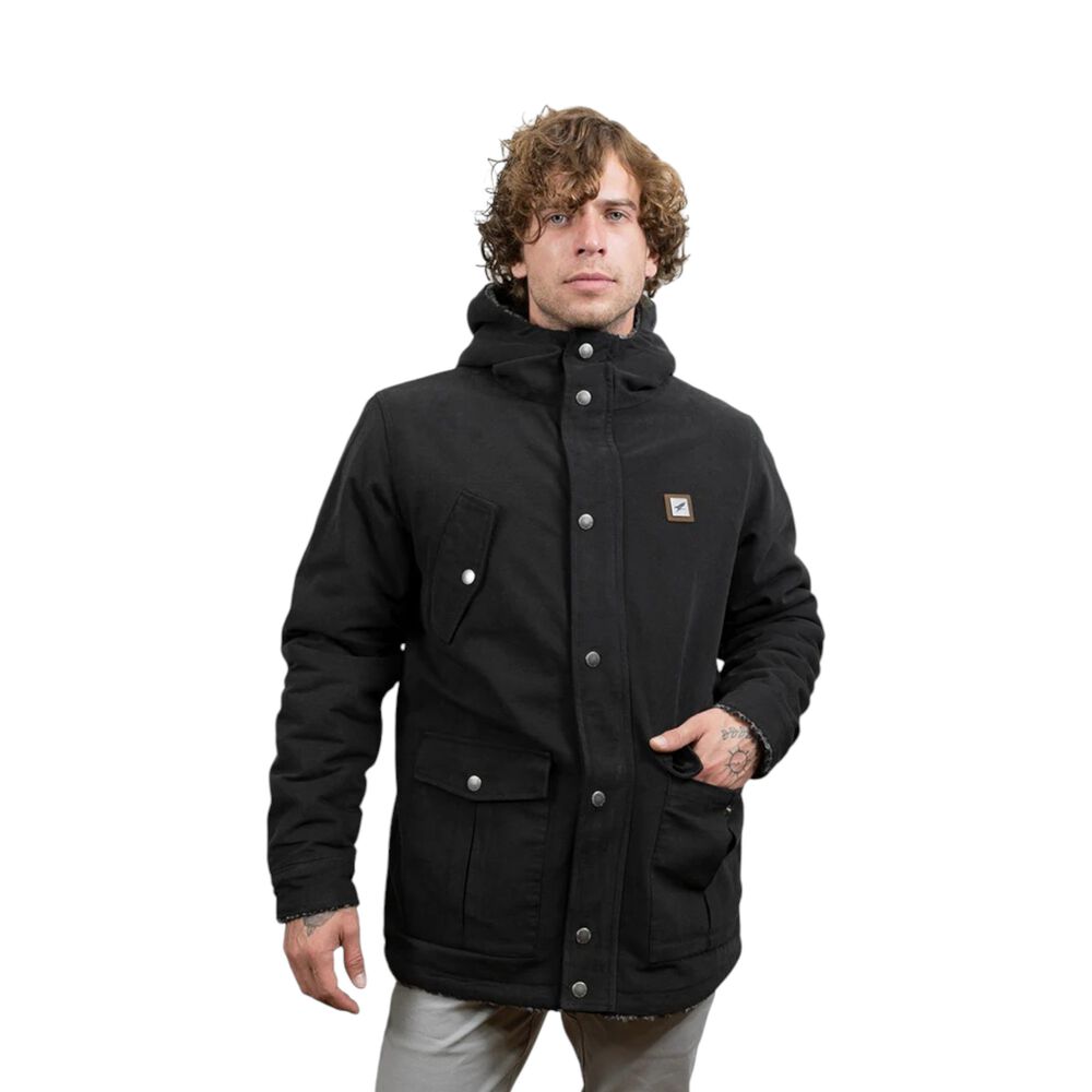 Chaqueta Canvas Reversible Woodstone V2 Negro Hombre Falcone image number 0.0