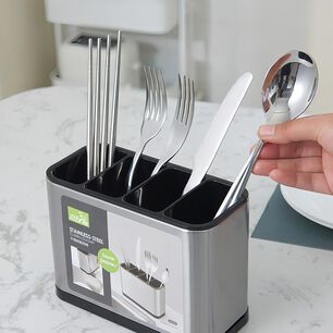 Escurridor Utensilios Cocina Acero Inoxidable 4 Compartimentos