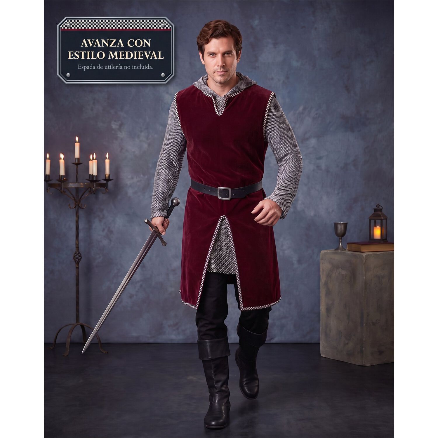 Disfraz Cosplay Caballero Medieval Piquero image number 22.0
