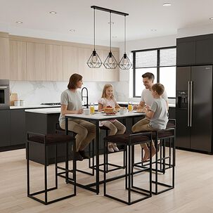 Juego Comedor Terraza Mons Barcelona Cuarzo + 6 Sillas Chocolate