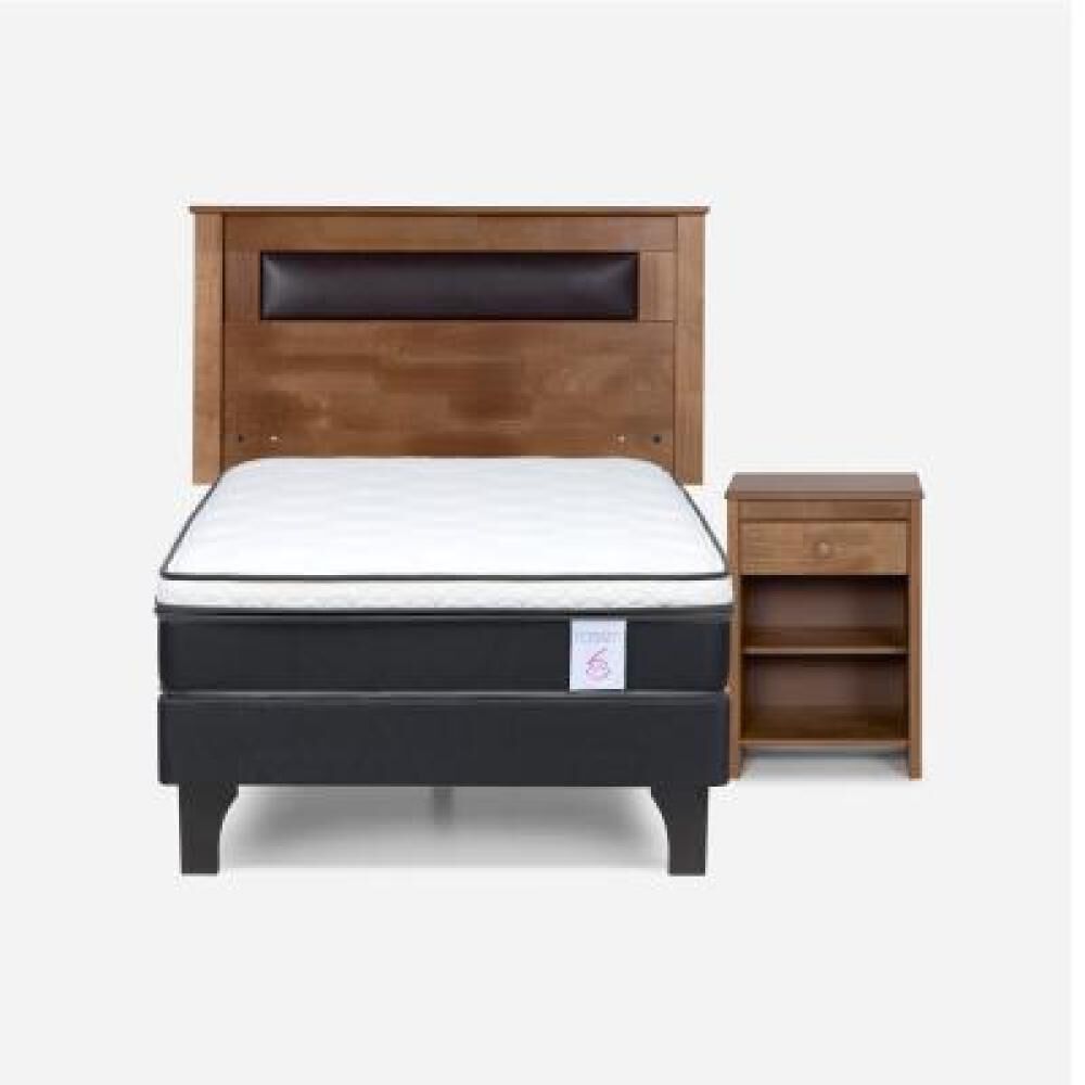 Cama Europea Rosen New Style 6 / 1.5 Plazas / Base Normal + Set De Maderas image number 8.0