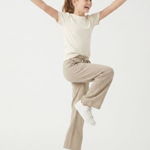 Pantalon Ancho Ni&ntilde;a Palazzo Holgado Con Cintura Elastica