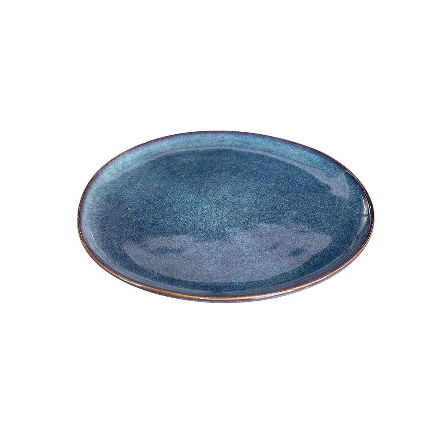 Set 6 Platos Redondo Ceramica Azul 27 Cm Linea Efes image number 2.0