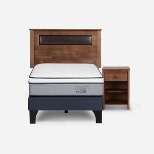 Cama Europea Rosen Indie / 1.5 Plazas / Base Normal + Set De Maderas Ferrara
