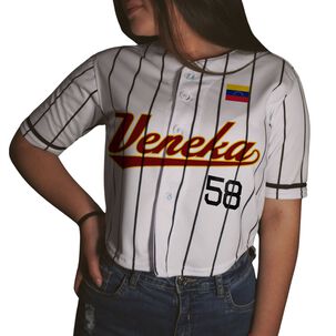 Camiseta De Beisbol Veneka 58 Crop Top