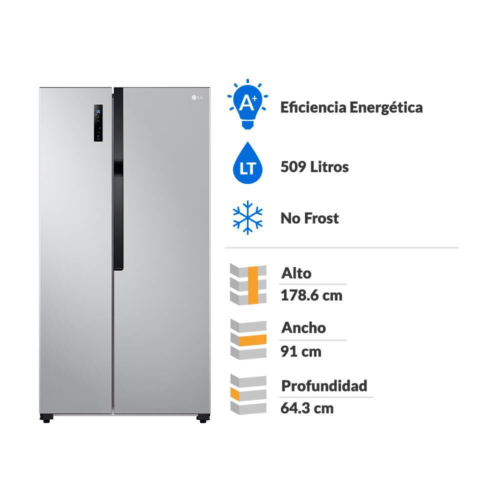 Refrigerador Side by Side LG GS51MPP / No Frost / 509 Litros / A+ image number 1.0