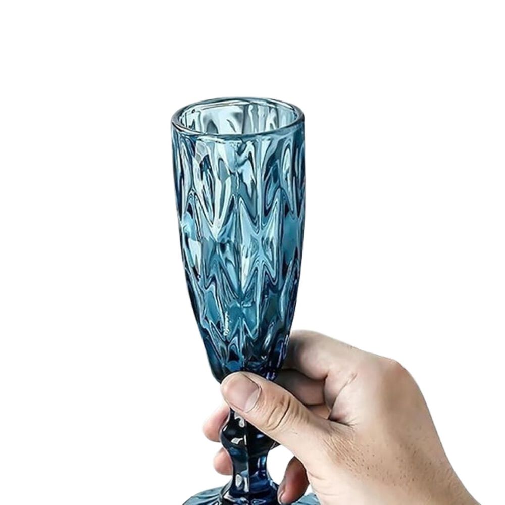 Copas Flute Diamonds Blue De 180ml Menaje Cocteleria Allegra image number 1.0