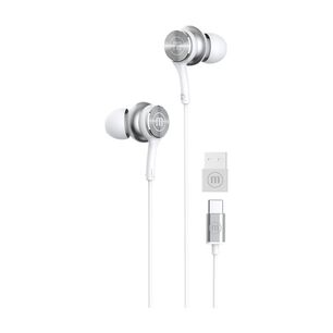 Aud&iacute;fonos Maxell Tipoc Con Adaptador Usb Blanco