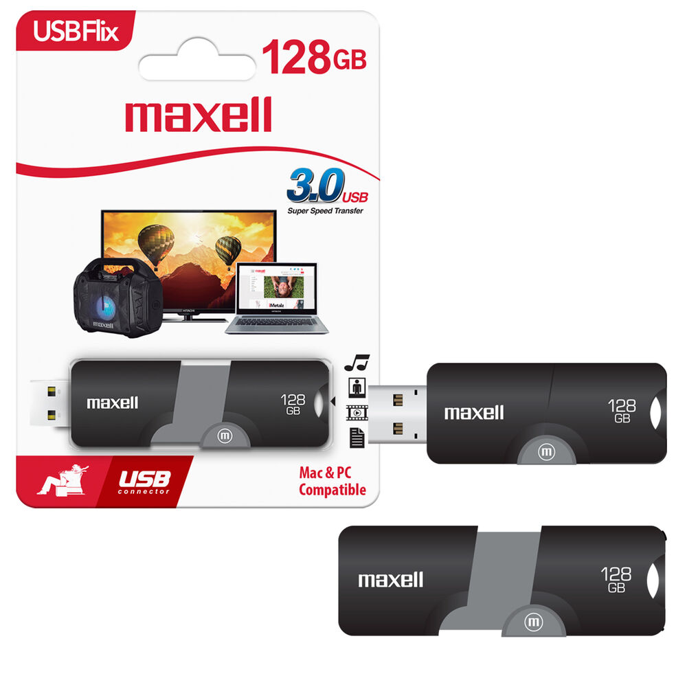 Pendrive Usb 3.0 128gb Maxell Flix Compatible Mac Y Windows image number 0.0