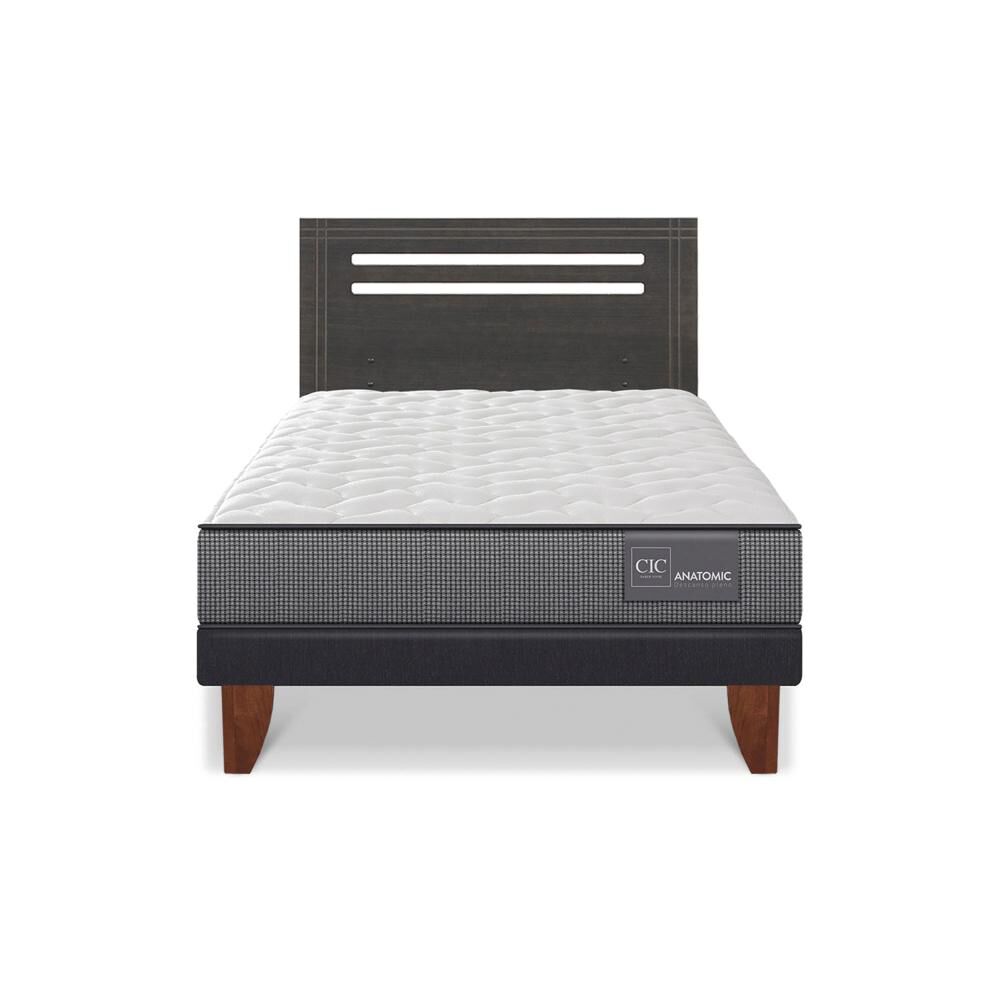 Cama Europea Cic Anatomic / 1.5 Plazas / Base Normal + Respaldo image number 0.0