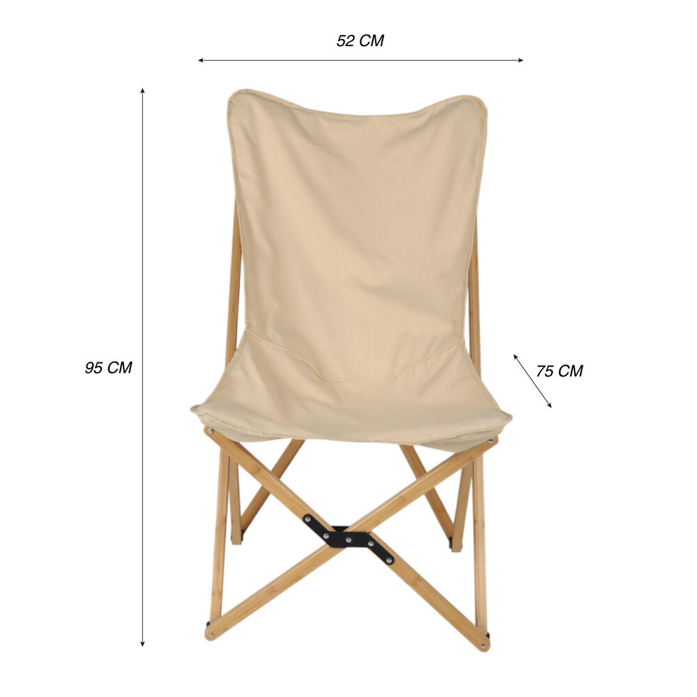 Silla Pleagable Camping Ranco Beige image number 2.0