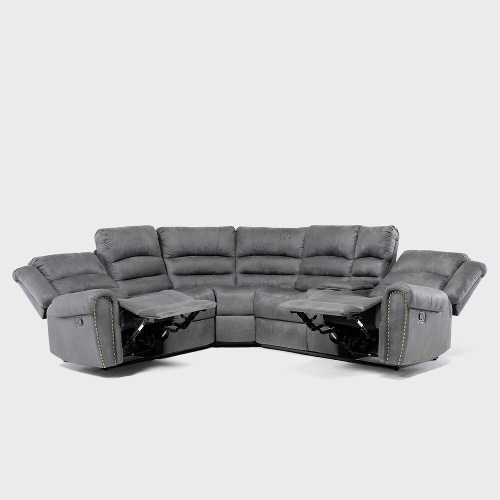 Sof&aacute; Seccional Reclinable Moderno Gris Castle 7245chcgr image number 3.0