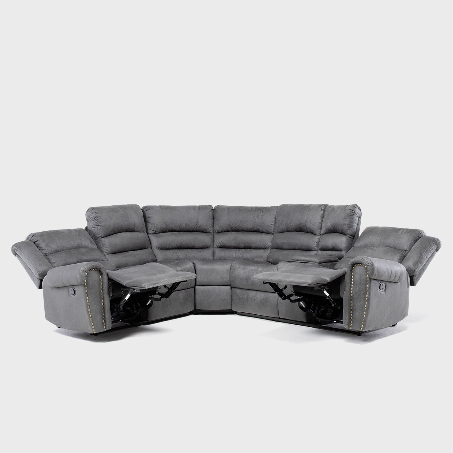 Sof&aacute; Seccional Reclinable Moderno Gris Castle 7245chcgr image number 3.0