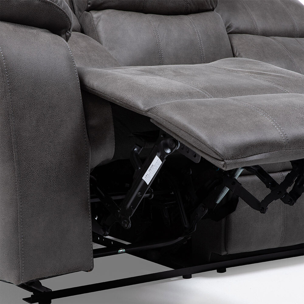 Sofa Gris 3 Cuerpos Reclinable Con Posavasos image number 5.0