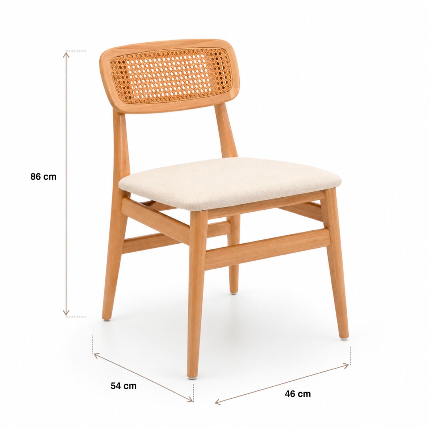 Silla De Comedor Madera Loke 46x54x86 image number 3.0